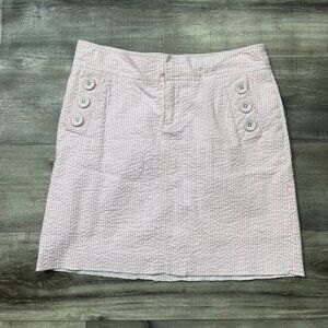 Lilly Pulitzer Mid Rise Mini Pencil Skirt Stripe Pink White Women’s Size 2